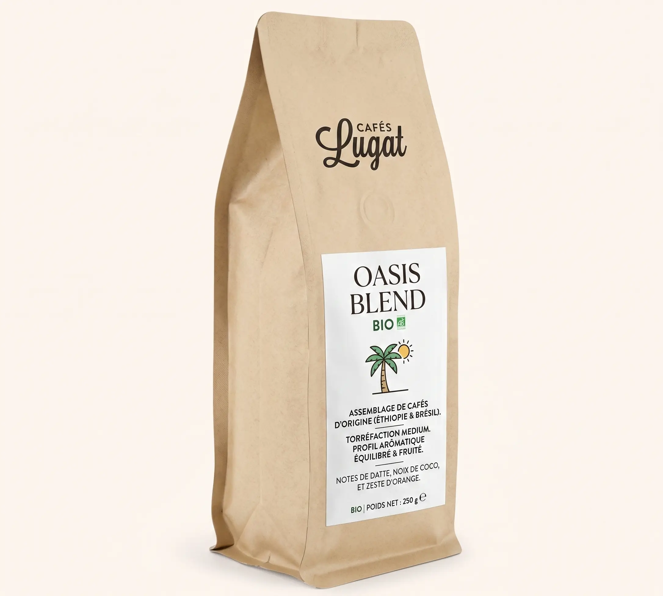 Café en grain Cafés Lugat Oasis Blend Bio 250 g