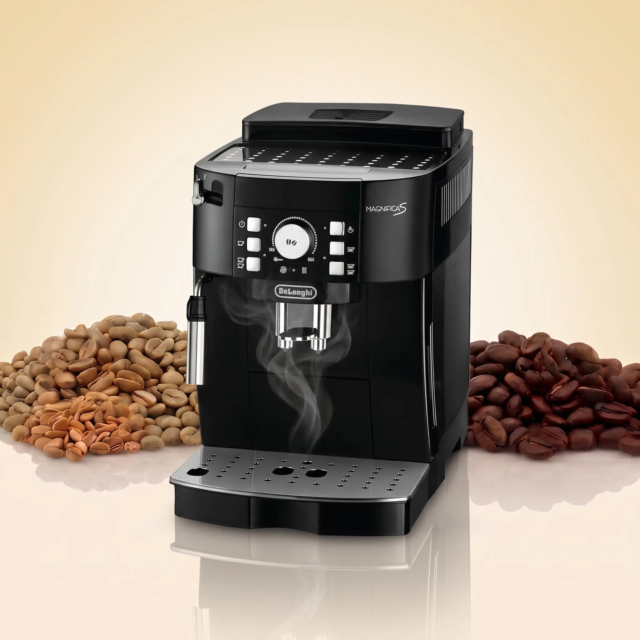 Machine à café à grain avec broyeur intégré (DeLonghi Magnifica S)